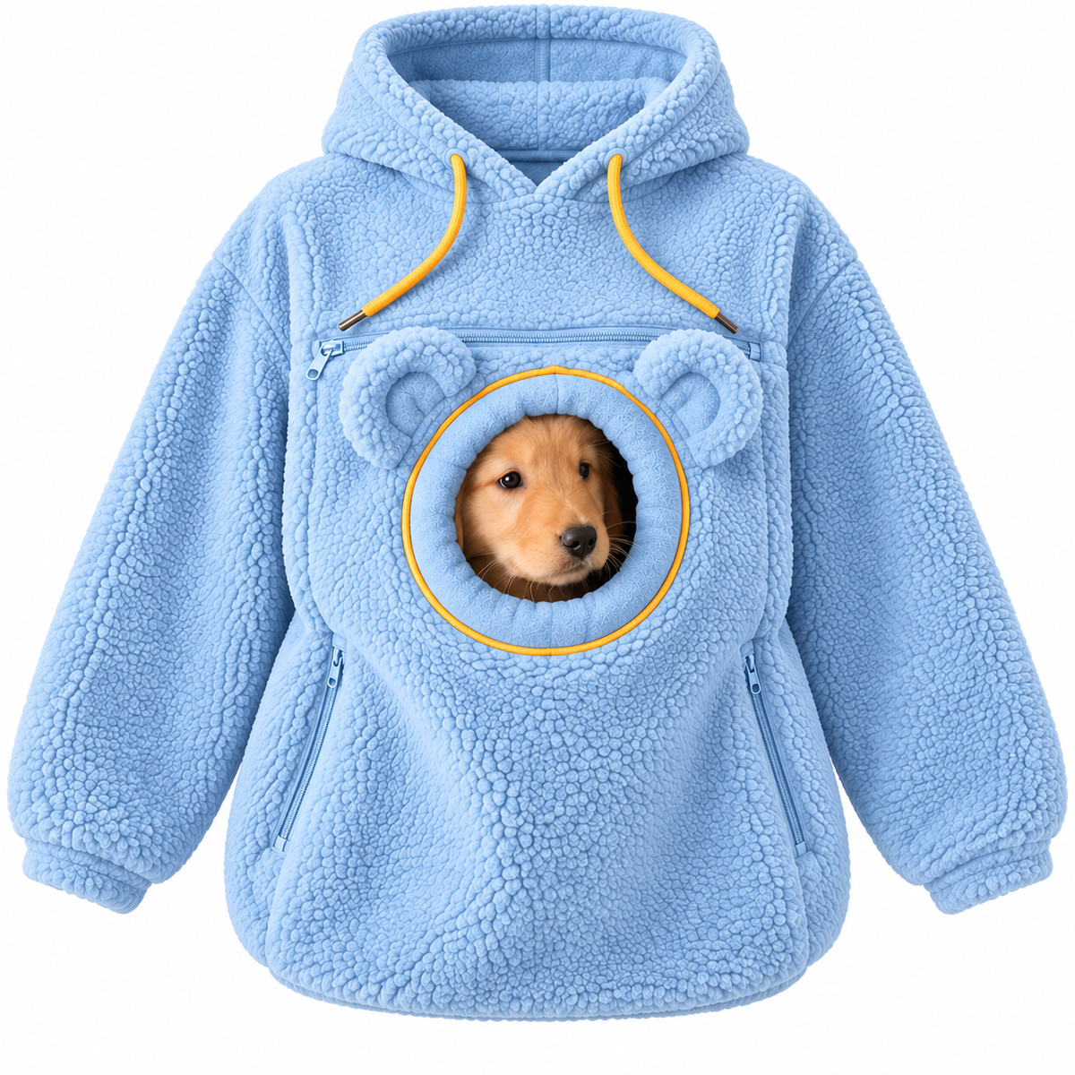 Evcil Hayvan Taşıma Cepli Kapüşonlu Sweatshirt