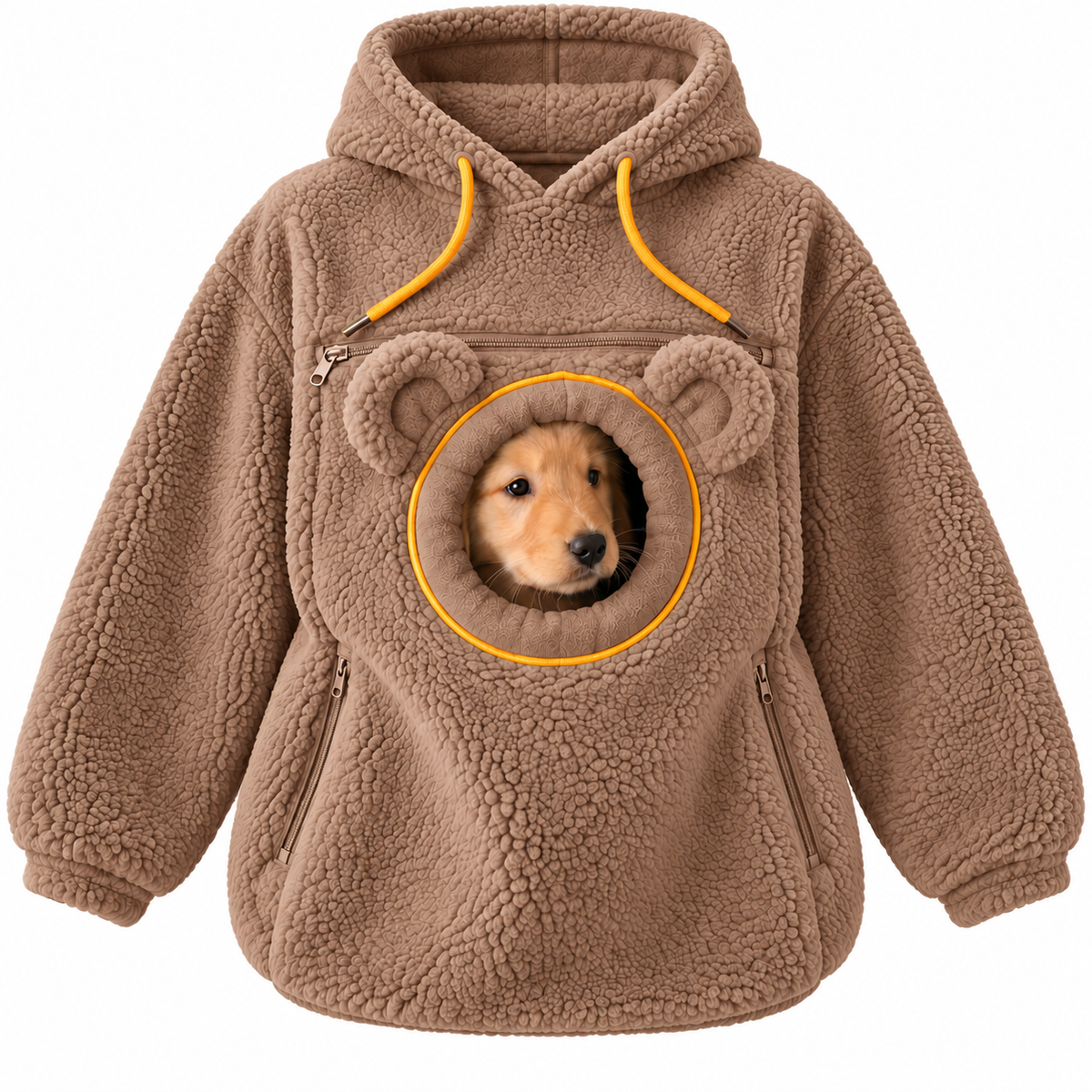 Evcil Hayvan Taşıma Cepli Kapüşonlu Sweatshirt