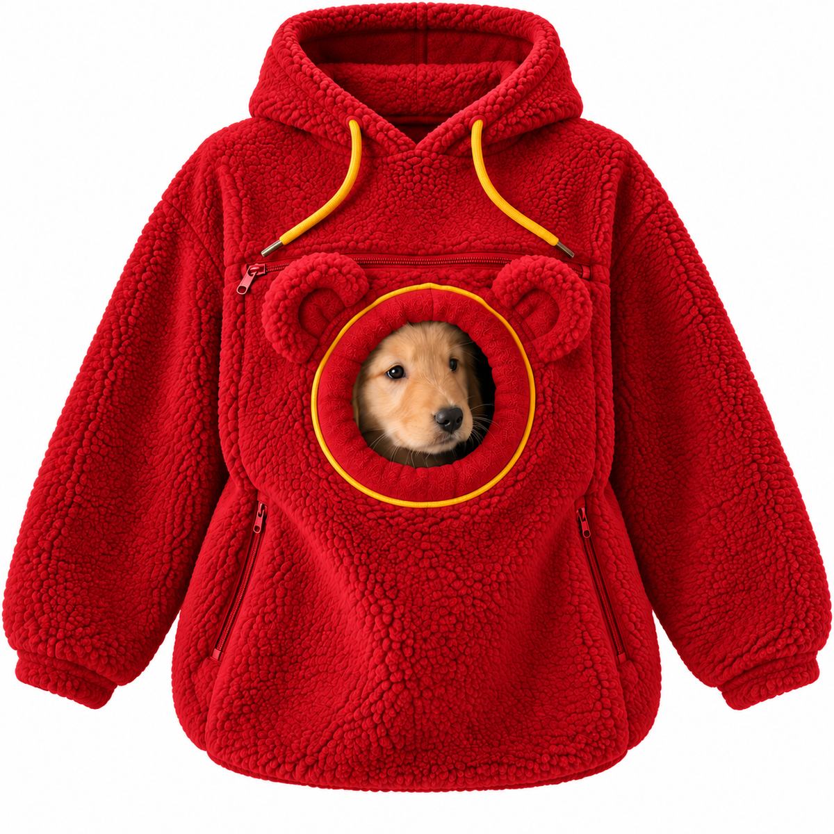 Evcil Hayvan Taşıma Cepli Kapüşonlu Sweatshirt