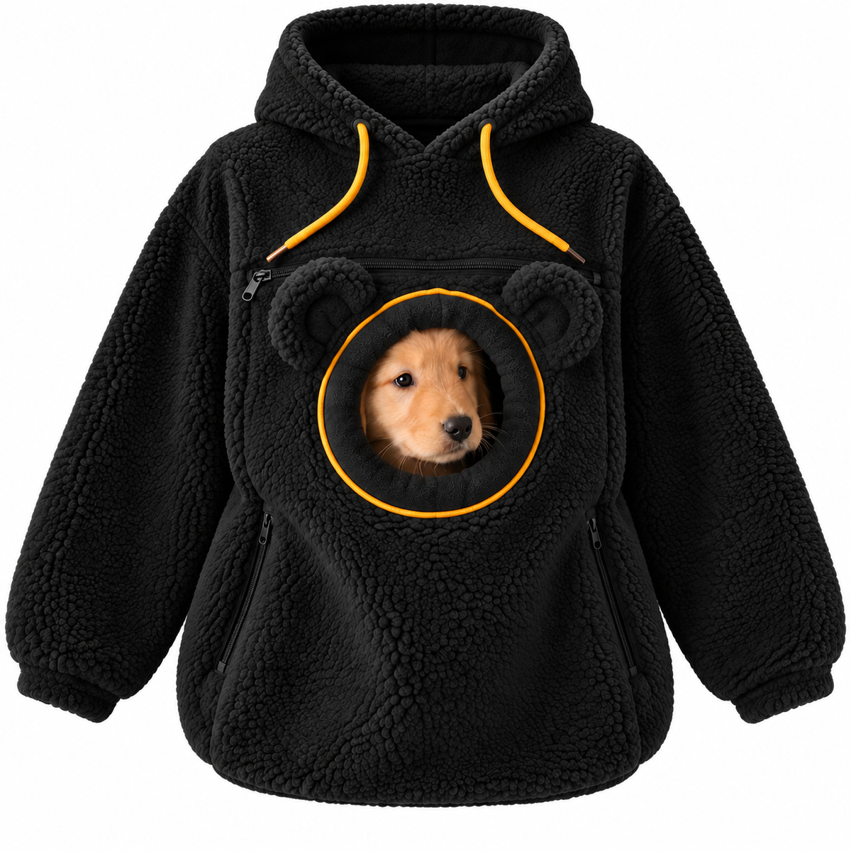 Evcil Hayvan Taşıma Cepli Kapüşonlu Sweatshirt